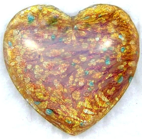 17mm Heart Shape in Fire Opal Color