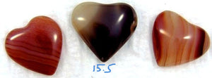 14mm - 15.5mm Heart Shape Natural Agates