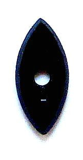 15x7mm Natural Black Onyx Marqs. 2mm hole w/slot