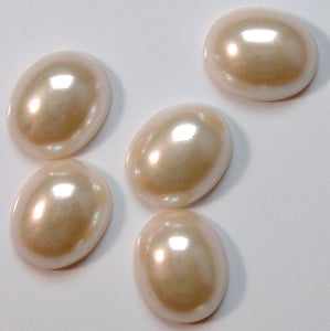 12x10mm Imitation Pearl Oval Cabochons