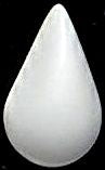 13x7.8mm Bufftop Doublet Pear shape Chalk White