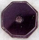 8mm Black Onyx Hexagon Flat top w/1mm hole