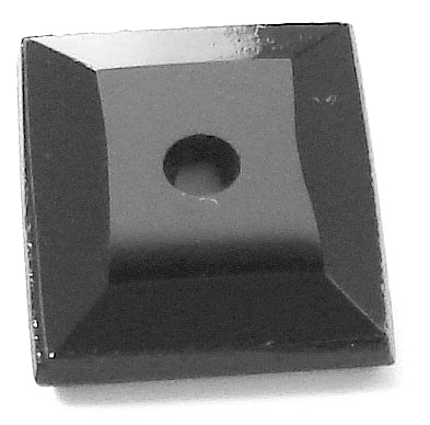 12x10mm Black OnyxFlat Top Special Cut Cushion w/2mm hole w/slot