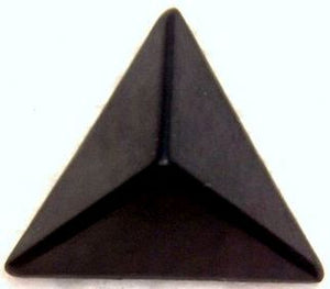 16mm Triangle (Acrylic) Jet Color Pointed Top