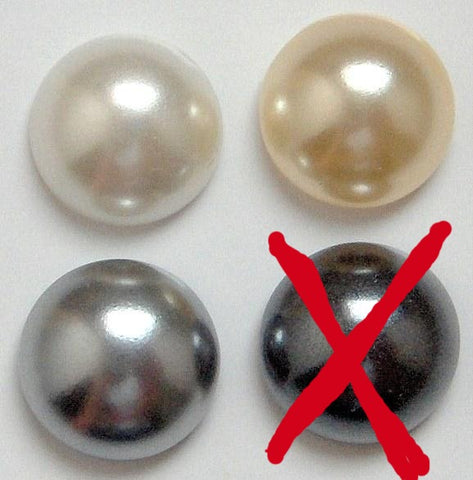10mm Imitation Pearl Round Cabochons