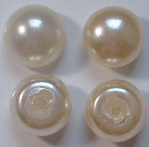 10mm Round Button Top Imitation Pearls