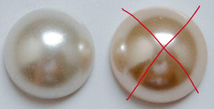 15mm Imitation Pearl Round Cabochons