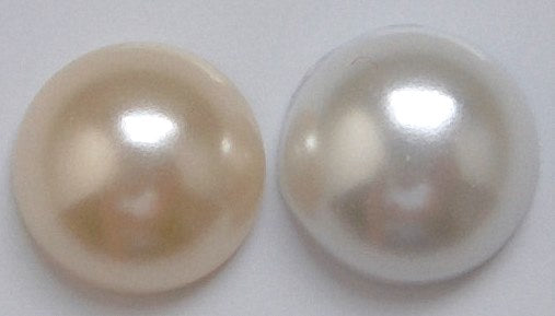 9mm Imitation Pearl Round Cabochons
