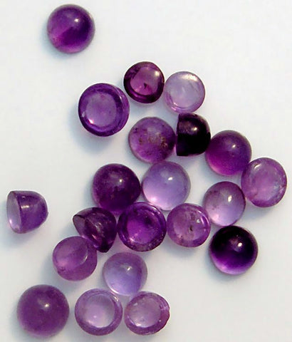 3mm-3.5mm Natural Amethyst Round Cabochons