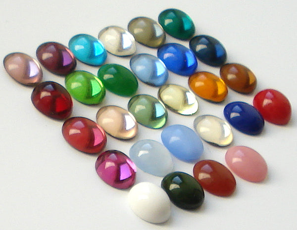12x10mm (2195) Glass Oval Cabochon