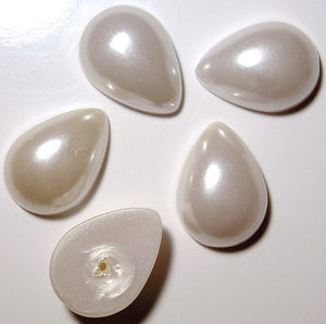 18x13mm Imitation Pearl Pear Shape Cabochons
