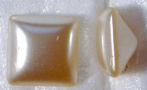 8mm Square Buff-Top Doublet Imitation Pearls