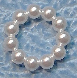 6.5mm Round Imitation Pearl Rings