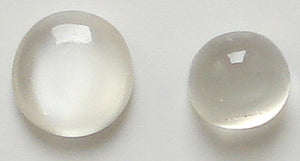 6-7mm Round Natural White Moonstone Cabs