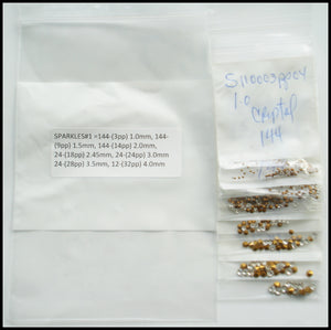1.0-4.0mm Crystal Sparkles #1 Kit (516 Rhinestones)