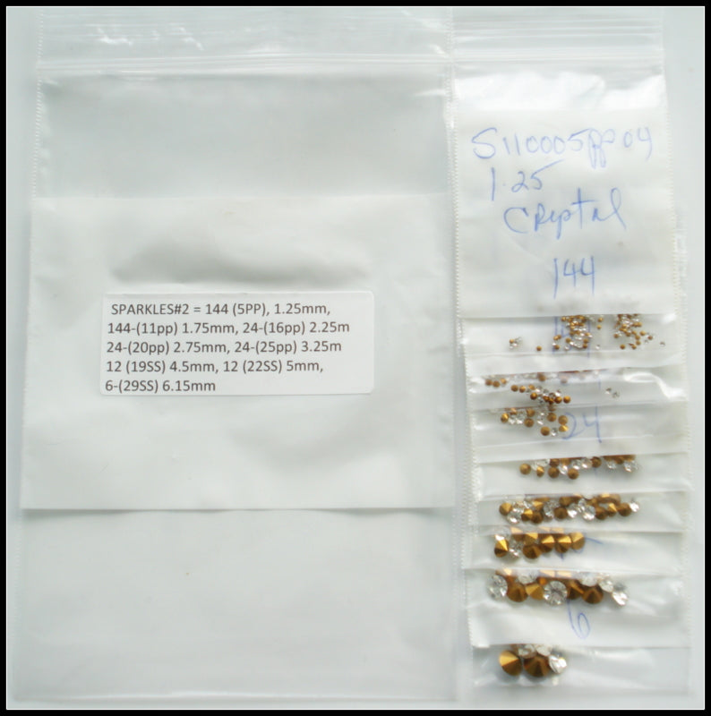 1.25-6.25mm Crystal Sparkles #2 Kit (390 Rhinestones)