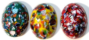16x12mm (1685) Glass Mosaic Style Oval Cabochons