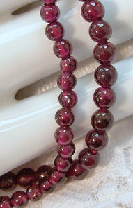 15 Inch Strand of 3mm Natural Garnet Beads