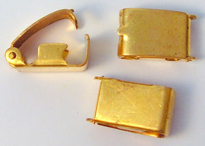 9mm Brass Fold Over Clasps
