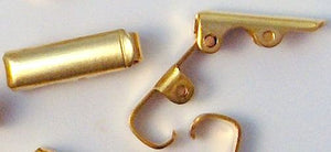 11x4mm Gold Plated Fold Over Clasps