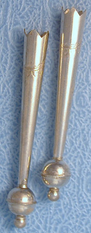 1 3/4 inch Sterling Silver Bolo Tips (pair)