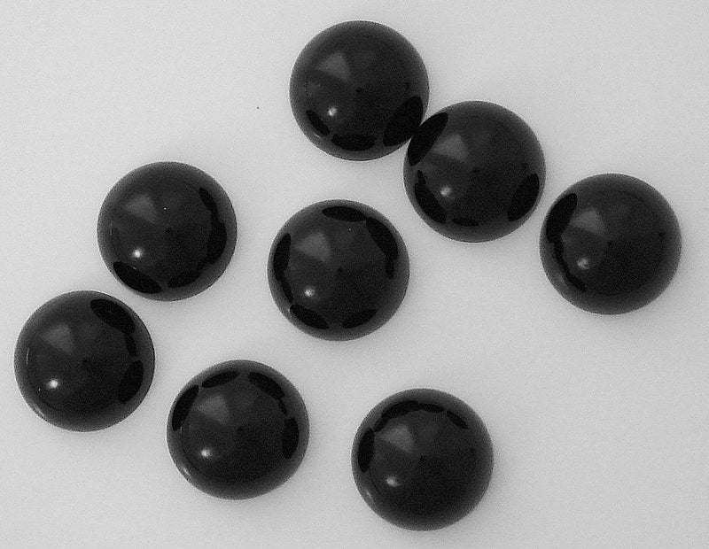 12mm Black Onyx Round Cabochons