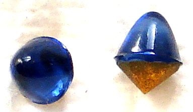 3.5mm Round High Dome Doublets (Dark Sapphire)
