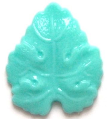 16.5x14mm Green/Blue Turquoise Flat back Leaves