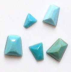 2.5-3.2mm Natural Turquoise Tapered Baguette 5PC ASST.