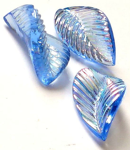 19X11MM LT SAPPHIRE AB FANCY CURVED LEAVES