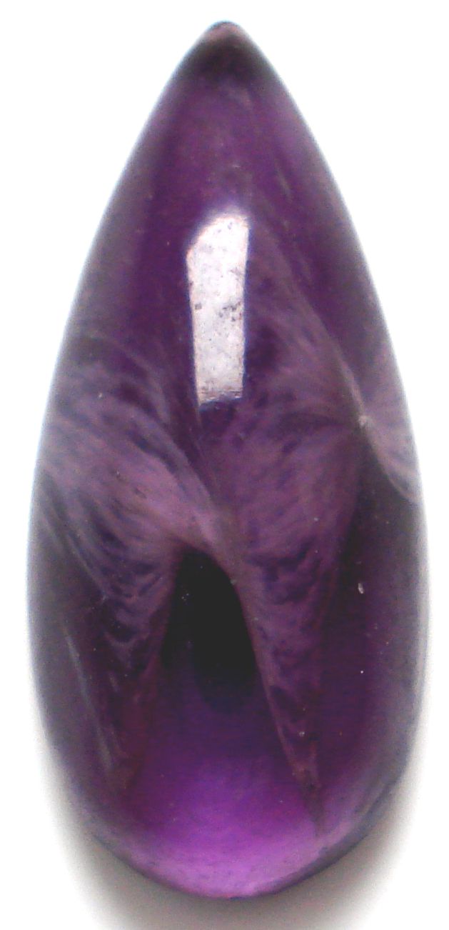 14x6mm flawed amethyst glass pear shape cabs