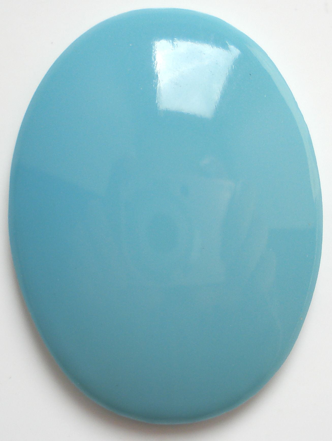 40x30mm (2195) Glass Turquoise Blue/Green Oval Cabs