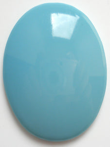 40x30mm (2195) Glass Turquoise Blue/Green Oval Cabs