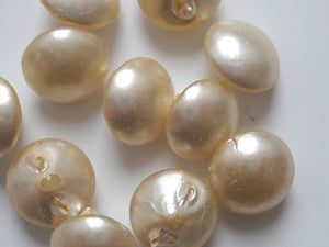 6MM Buff Top Doublet Round Faux Pearls