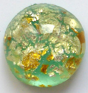 7.0mm ROUND GLASS CABS IN LT GREEN OPAL