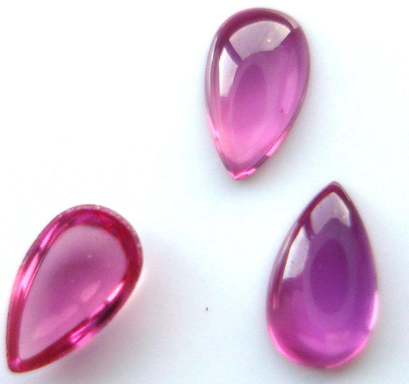SYNTHETIC RUBY 3.5x2mm PEAR SHAPE CABS