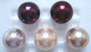 12mm One Hole (Half Drilled) Round Imitation Pearls