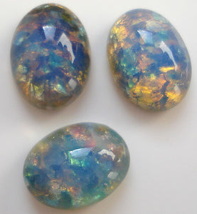 8x6mm (1685) OVAL BLUE OPALS NOT AS CLOUDY