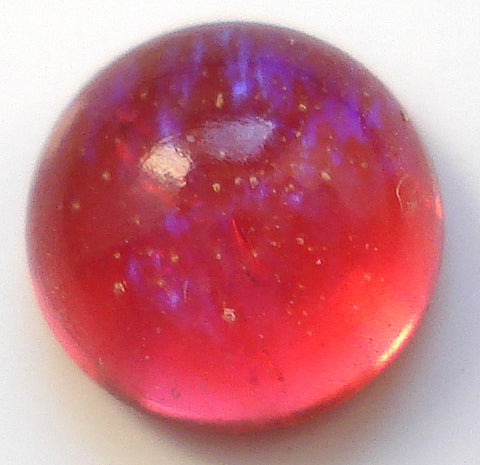 7mm GLASS MEXICAN OPAL ROUND CABOCHONS