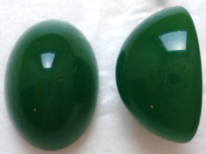 18x13MM ACRYLIC OVAL HIGH DOME CHRYSOPHASE CABS