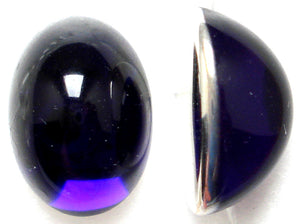 18X13MM ACRYLIC OVAL HIGH DOME AMETHYST CABS