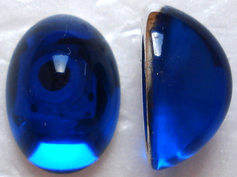 18X13MM ACRYLIC OVAL HIGH DOME SAPPHIRE CABS