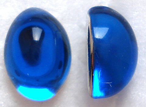 8X6MM ACRYLIC OVAL HIGH DOME SAPPHIRE CABS