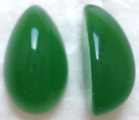 13X8MM ACRYLIC PEAR HIGH DOME CHRYSOPHASE CABS