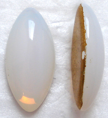 15X7MM WHITE OPAL MARQUISE CABOCHONS