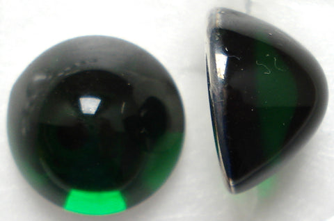 18MM ACRYLIC EMERALD ROUND HIGH DOME CABOCHONS