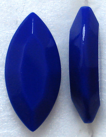 15X7MM OPAQUE NAVY BLUE CHANNELLE CUT MARQUISES