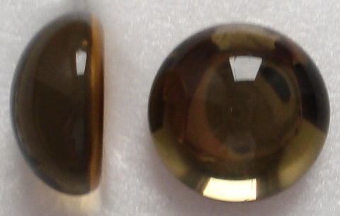 15MM GLASS BLACK DIAMOND ROUND CZ CABOCHONS