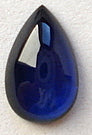 8X5MM SYNTHETIC CORUNDUM BLUE PEAR CABS
