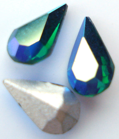 6X3.6MM (4300) EMERALD AB COLOR PB PEARS